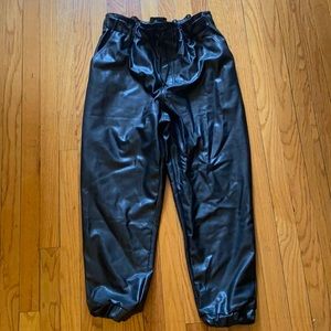 Abercrombie leather joggers